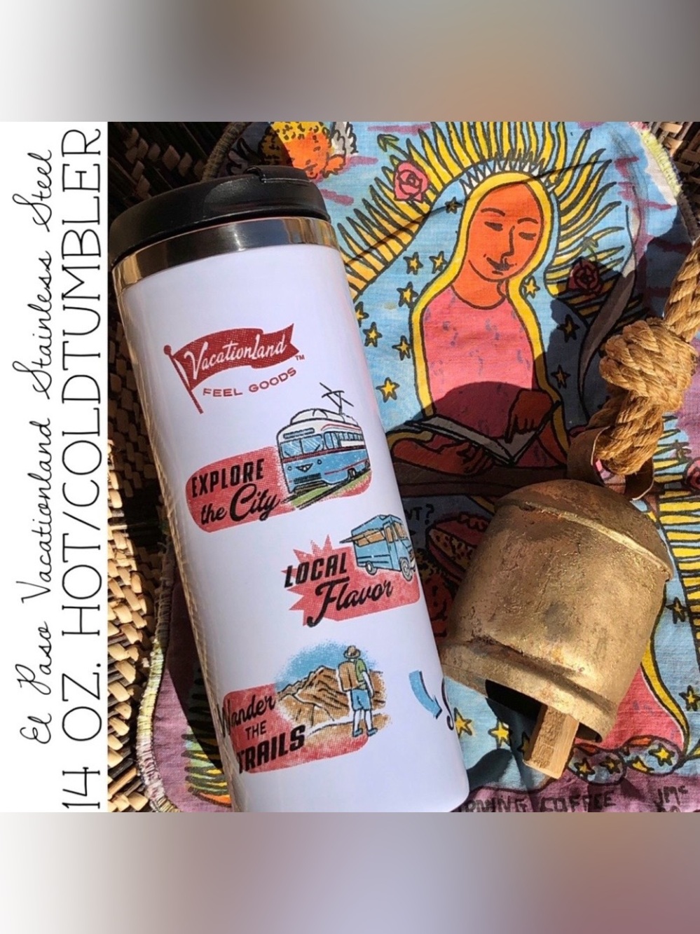 El Paso Vacationland 14 Oz. Stainless Steel Tumbler